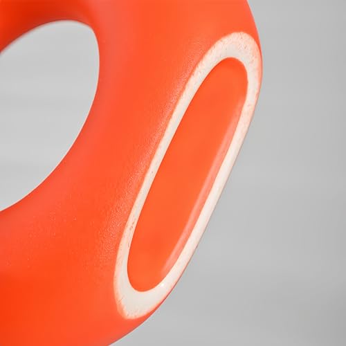 Modern Donut-Shaped Decorative Vases, Orange, Set of 2 (XL+L) - size: XL+L