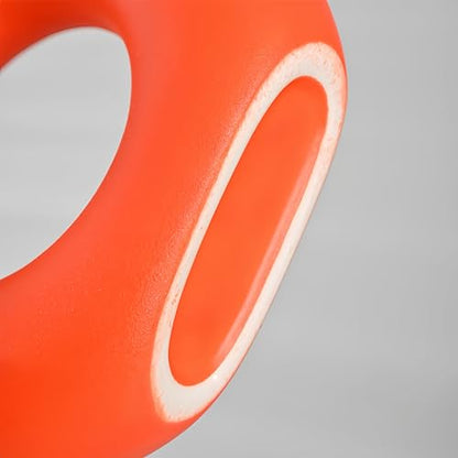 Modern Donut-Shaped Decorative Vases, Orange, Set of 2 (L+S) - size: L+S