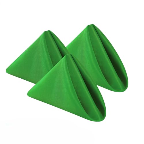 Bailarina Cloth Napkins Set of 80,17x17 inches Dinner Napkins Cloth Washable,Polyester Square Table Cloth Napkin Bulk with Hemmed Edges Ideal for Banquets, Parties and Weddings-Emerald Green - color: Emerald Green