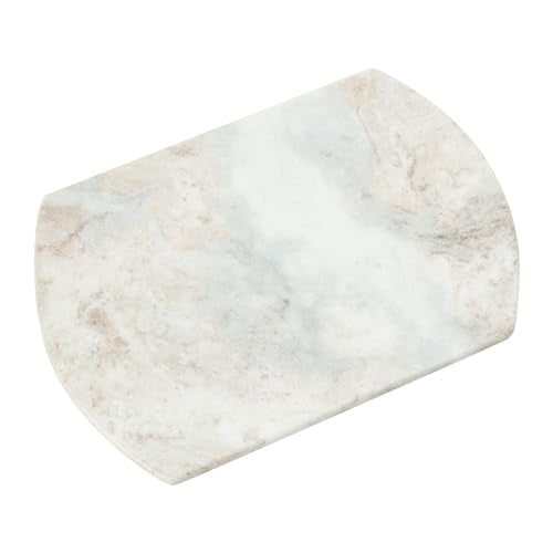 Creative Co-Op Long Marble Cutting Board, Buff, 12" x 8"