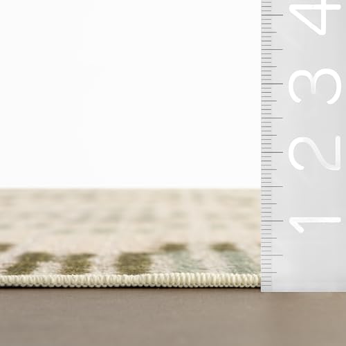 Dash & Albert Orzalla Green Diamond Washable Rug, 2'x3' | Diamond Cove Machine Washable Rug, 2' X 3', Diamond Pattern - color: Diamond Cove Green, size: 2' x 3' (Rectangular)