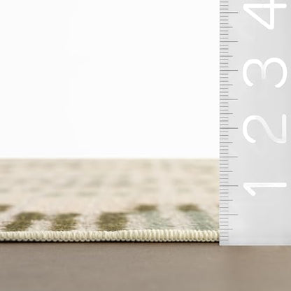 Dash & Albert Orzalla Green Diamond Washable Rug, 2'x3' | Diamond Cove Machine Washable Rug, 2' X 3', Diamond Pattern - color: Diamond Cove Green, size: 2' x 3' (Rectangular)