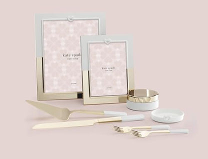 Kate Spade New York Love 8X10 Frame, 2.40 LB, Metallic | gold-plated stainless steel with enamel | holds an 8x10 photo | 11.25 inch height, wedding keepsake gift - style: Picture Frame, 8x10
