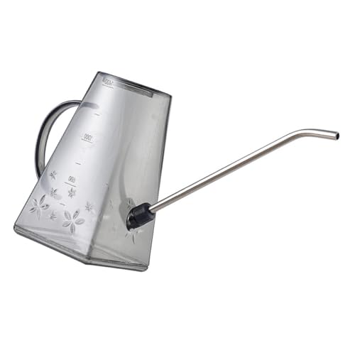 Toddmomy Long Spout Watering Can 1.4l Grey Garden Tool for Indoor and Outdoor Plant Watering with Gentle Flow and Sturdy