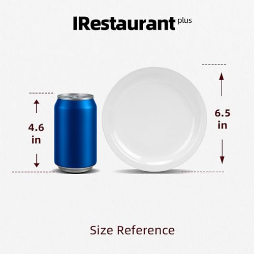 Stoneware Narrow Rim Commercial Grade Dinnerware, Bright White, Plate 6.5, Case of 36 - color: Bright White, size: Plate 6.5"