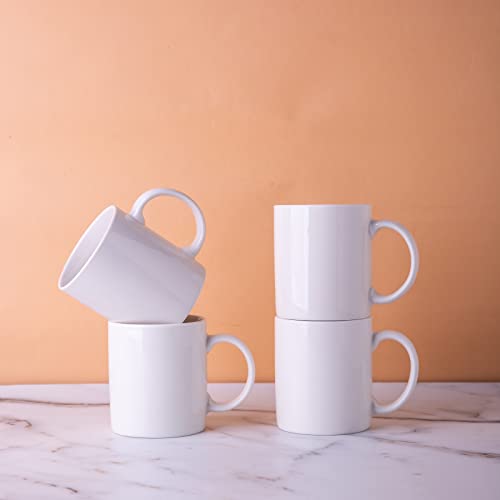 GBhome White Coffee Mugs Set of 6, 12 oz Ceramic Coffee Cups | Classic COffee Mugs for Home,Office&Restaurant,Tea/Espresso/Cappuccino. Dishwasher&Microwave Safe - color: Off White 1, size: 12 oz (6 Piece Set)