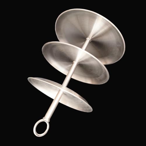 Metal 3 Tier Round Serving Tray, Cupcake Dessert Appetizer Stand, Stainless Steel Cake Cupcake Tower Stand Holder for Home Garden Display Wedding Bridal Shower Birthday Party Supplies (Silver)