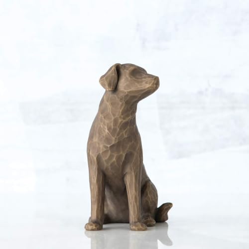Willow Tree Love My Dog (Dark), Sculpted Hand-Painted Figure | Cast from a Susan Lordi Original Carving, Gift for Dog Lovers, Celebrates the Loving Bond Between People and Their Dogs