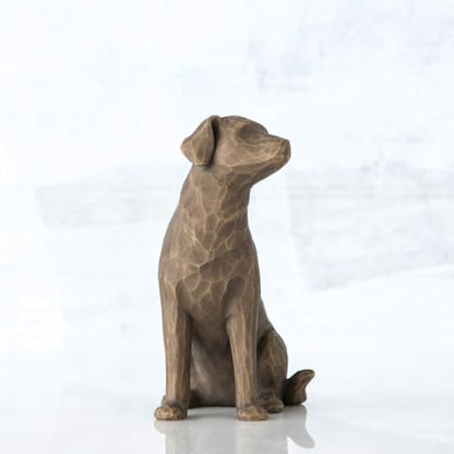 Willow Tree Love My Dog (Dark), Sculpted Hand-Painted Figure | Cast from a Susan Lordi Original Carving, Gift for Dog Lovers, Celebrates the Loving Bond Between People and Their Dogs