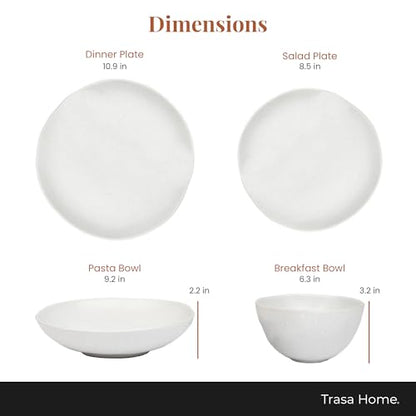 Stoneware Dinnerware Set, 16 Piece, 4 Place Settings, Made in Portugal, Millstone - color: Millstone
