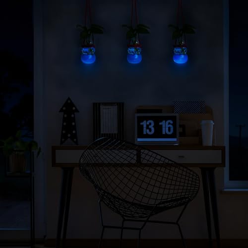 XXXFLOWER Wall Hanging Propagation Stations with Luminous Sand 3 Pc Snowman | Christmas Decor Home Garden Office Hanging Planters for Indoor Plants Gifts for Plant Lovers（Plant NOT Included） - size: 3 Snowman