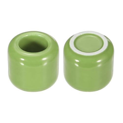 uxcell 2 Pcs Ceramic Chime Candle Holders, Small Ceramic Candle Holders for Birthday Parties Dinners Weddings Table Centerpiece Gatherings Anniversaries Occasions, Light Green - color: Light Green
