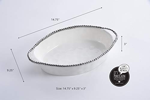 Pampa Bay Salerno Oval Titanium Baking Dish, 12-Inch - color: Salerno, size: Oval