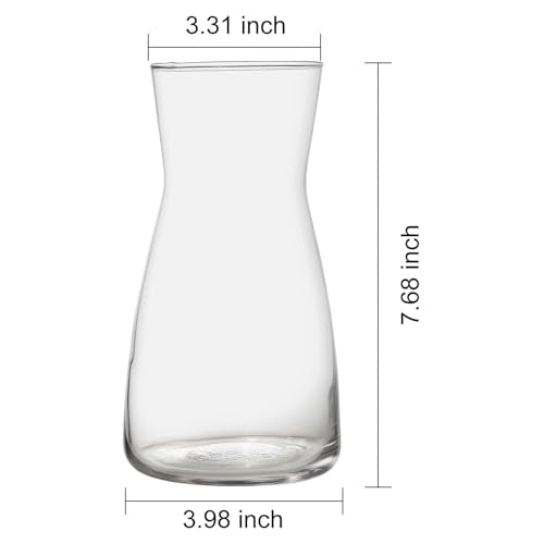 Clear Glass Vase 8 Inch, Round Borosilicate Clear Glass Flower Vase, Modern Boho Style Centerpiece Vase for Home Kitchen Wedding, Housewarming - color: Transparent