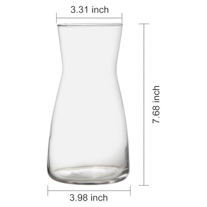 Clear Glass Vase 8 Inch, Round Borosilicate Clear Glass Flower Vase, Modern Boho Style Centerpiece Vase for Home Kitchen Wedding, Housewarming - color: Transparent