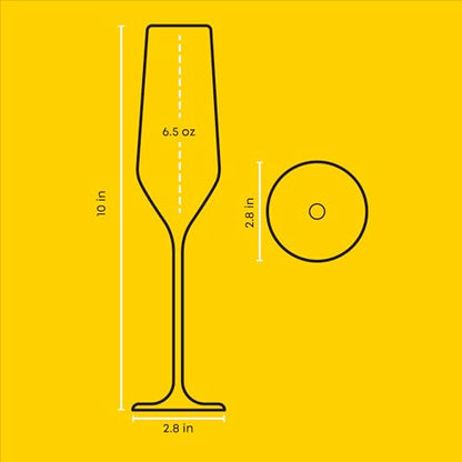 JoyJolt Champagne Glasses Layla Collection, Set of 4 – 6.7 oz Elegant Crystal Stemmed Champagne Flutes for Prosecco, Sparkling Wine, Mimosas, Cocktails, Weddings, Anniversaries, Parties - style: Champagne Glasses