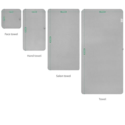 MICROFI Waffle Weave Bath Towel Set, Microfiber, 4 Pieces (Body/Hair/Hand/Face), Quick Dry, Lightweight, Super Absorbent, Lint Free, 380 GSM (Silver) - color: Silver