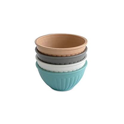Nordic Ware Mini Prep and Serve Mixing Bowls Set, 4-Piece, Earth-Tones - color: Earth-Tones, size: 4-Piece Mini