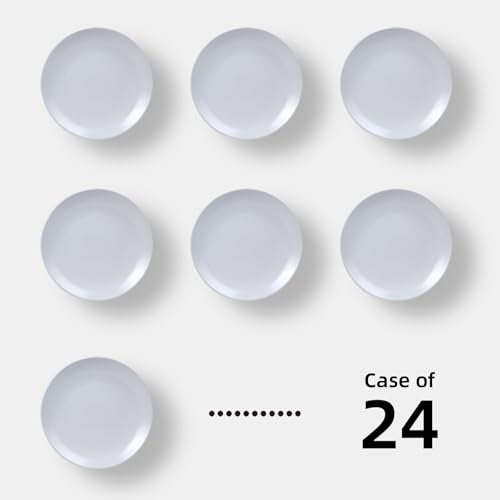 Restaurant Value, Stoneware Coupe Shape Plate 9", Matte White, Case of 24 - color: Matte White, size: Plate 9"