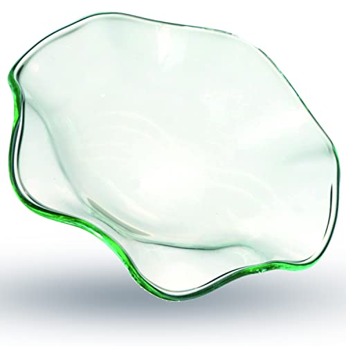 4.5" Replacement Flounces Oil Warmer Dish, 115mm Ruffle Edge Wax Melt Warmer Liner Glass Dish, Candle Warmer Bowl Plate Wax Tray for Scented Wax Aroma Therapy Lamp, 1 Pack
