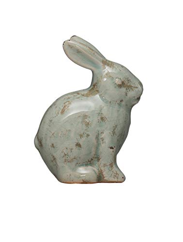 Creative Co-Op Distressed Terracotta Rabbit Figurine
