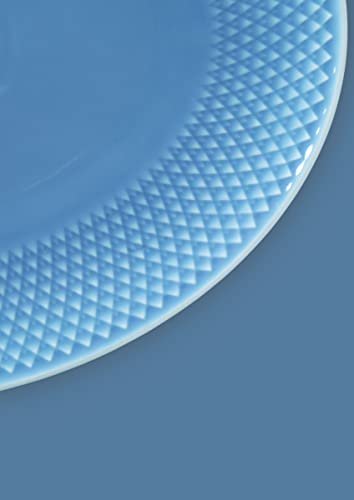 Lyngby Porcelaen Rhombe Color Oval Serving Dish | Blue Porcelain | 11.2 x 8.5 Inches