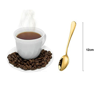 Demitasse Espresso Spoons,4.75inch Stainless Steel Coffee Spoons - color: Gold, size: 4.7Inch