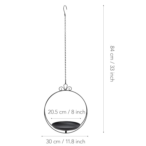 Hanging Planter for Indoor Outdoor Plant, Plant Hanger, Hanging Plant Tray | Metal, Wall Ceiling, Window, Plant Hangers Kit with Trays and Chains for Succulents, Pothos, Herbs, Balcony, Patio - style: hanging planter tray
