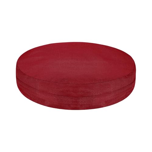 uxcell Round Floor Pillow Cover, 15.7" Floor Cushion Cover, Washable Dustproof Round Tatami Meditation Pillow Protector with Zipper for Living Room Bedroom Office Outdoor Indoor, Burgundy - color: Burgundy, size: 15.8" x 15.8" (Pack of 1)