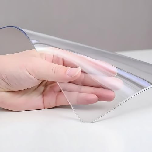 42x84in Clear PVC Table Protector 1.9mm Waterproof Cover | Clear Desk Cover, Clear Desk Mat, Table Cover Tablecloth Protector Rectangle, Table Protector for Dining Room Table - color: Clear 1.7mm, size: 42 x 84 inch Rectangle