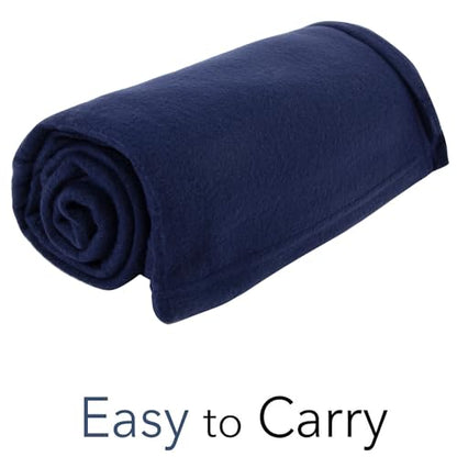 50x60 Throw Blankets, Ultra Soft Hypoallergenic Fleece Fall Throw Blanket for Livingroom, Couch, Chair, Bed, Navy Blue - color: Navy Blue