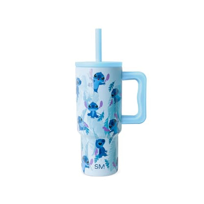 Simple Modern Disney Stitch Kids Tumbler with Straw & Handle | 24oz | Trek Kids Water Bottle, Toddler Cup | Insulated Stainless Steel, Spill-Proof Straw Lid | Tropical Stitch - color: Disney: Tropical Stitch, size: 24 Ounces
