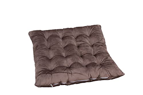Velvet Bench Cushion for Outdoor Furniture, Anti-Slip Bottom Settee Cushions for Bay Window Loveseat Sofa, Non-Skid Rocking Chair Reclinger Car Seat Pads 17.7 L X 17.7 W, Brown - color: Brown, style: 17.7 L X 17.7 W