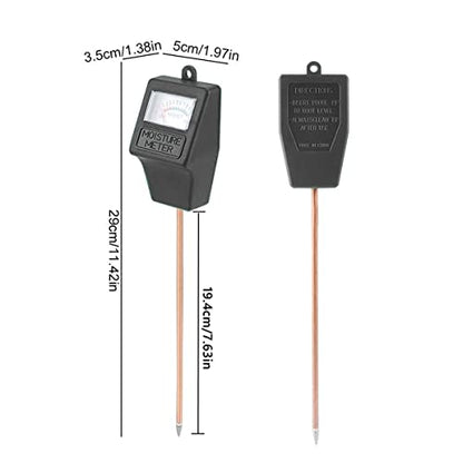 Soil Moisture Meter,Plant Hygrometer Moisture Sensor Plant Water Monitor for Potted Plants,Garden,Farm, Lawn(No Battery Needed)-Black - color: Black