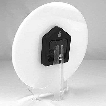 Silent Non-Ticking 10-Inch Wall Clock Christian Jesus Cross Flat Round Decorative Quartz Clock for Living Room,Bedroom,Kitchen - style: Jesus