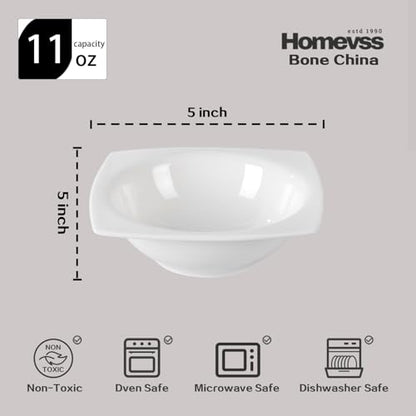 HomeVss, New Bone China Dinnerware Set, Rim Square Shape, 16pc Set - color: Square Rim, size: Service for 4 - 16pc Set