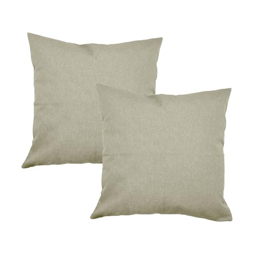 Linen Throw Pillow Covers Set of 2, Soft Neutral Textured Cushion Covers,Decorative Farmhouse Boho Pillowcases for Sofa Couch Living Room Bedroom Decor(Beige 20 * 20") - color: Beige, size: 20" x 20" (Pack of 2)