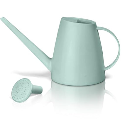 Plastic Watering Can - for Indoor and Outdoor House Plant Garden - with Long Spout - 1/2 Gallon - Light Green - color: Light Green