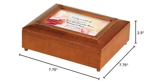 Cottage Garden JBRB13S Shield Them That Put Their Trust In Him Woodgrain Finish Polymer Photo Frame Jewelry Storage Box - style: Shield Them That Put Their Trust In Him