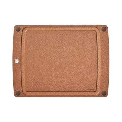 Epicurean All-In-One Cutting Board with Non-Slip Feet and Juice Groove - Non-toxic, Dishwasher Safe, Made in the USA, 17.5" x 13", Nutmeg - color: Nutmeg/Brown, size: 17.5"L x 13"W