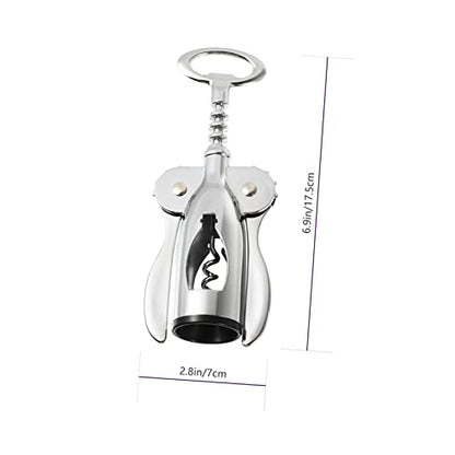Ciieeo Multi-functional Stainless Steel Wine Bottle Opener Set Kit with Corkscrew Foil Cutter Vacuum Stopper and Pourer for Home Parties and Restaurants