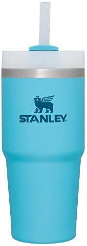 STANLEY Quencher H2.0 Tumbler with Straw 14 oz | Flowstate 3-Position Lid | Cup Holder Compatible for Travel | Insulated Stainless Steel Cup | BPA-Free | Pool - color: Pool, style: Classic