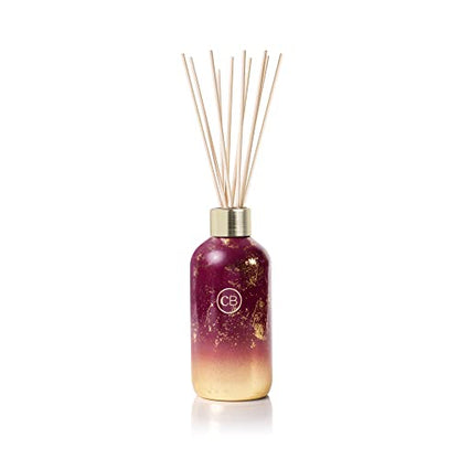 Capri Blue Glimmer Reed Diffuser Set - Includes Diffuser Sticks, Scented Oil, and Decorative Glass Bottle - Home Decor Room Freshener - Capri Blue Home Fragrance - Tinsel & Spice (8 fl oz)