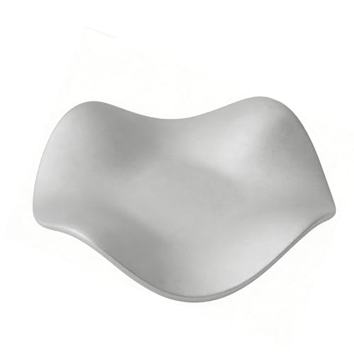 Brrnoo Minimalist Frosted Ceramic Dish – Irregular Shaped Jewelry Tray for Rings, Earrings & Trinkets, 6.7" Decorative Catchall Dish (Silver) - size: Silver