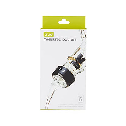 TRUE Measured Pour Spouts for Liquor Bottles Alcohol Pouter Spouts Home bar Liquor Pourers, 0.5oz, 1oz, 2 oz, Set of 6 - size: 0.5-2oz (set of 6)
