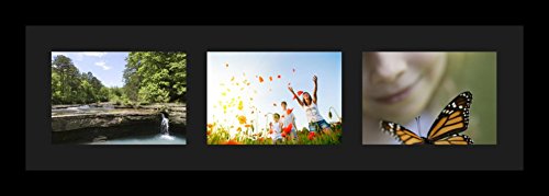 ArtToFrames Collage Photo Frame Single Mat with 3-5x7 Openings and Satin Black Frame. - color: 3 - 5x7 - (2135), size: Black