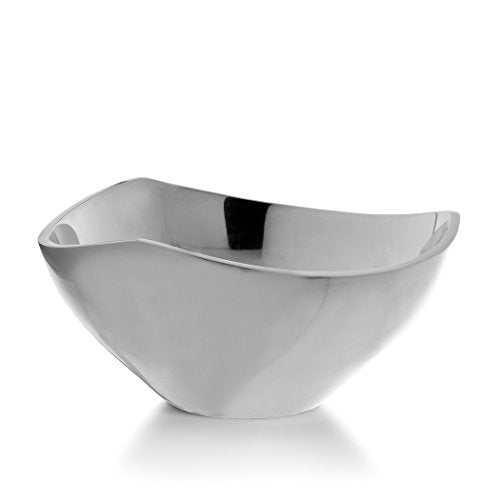 nambe Tri-Corner Bowl | Made of Metal Alloy | Large Silver Serving Bowl for Side Dishes, Home Decor, and Fruit | Use for Countertop Display and Home Bar Décor | 11-Inch - size: 11"