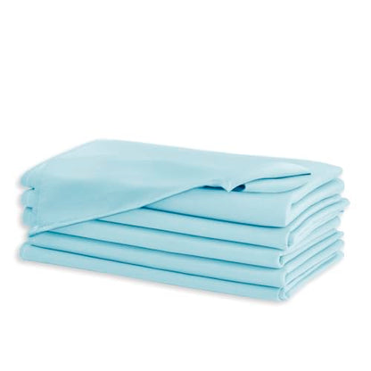 Sky Blue Cloth Napkins Set of 6, 18 x 18 Inch, Washable Dinner Napkins with Hemmed Edges for Restaurant, Wedding and Holiday - color: Sky Blue, size: 18" x 18" (Set of 6)