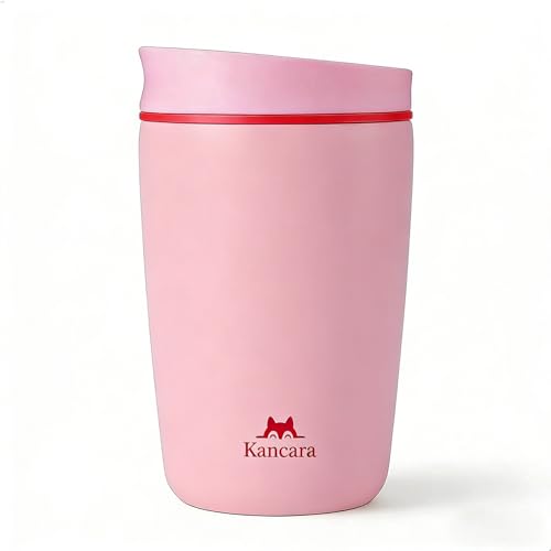 12 oz coffee tumbler Insulated coffee mug with lid Slider Insulated Stainless Steel Coffee Tumbler, Travel Mug for Hot and Iced Beverages insulated travel coffee mug (pink) - color: Pink