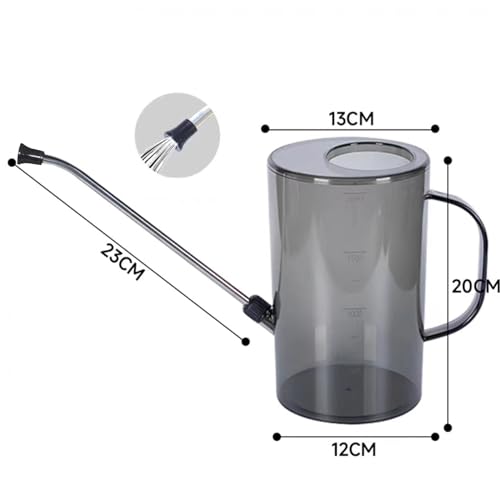 2000ml Indoor Watering Can Long Spout Plant Sprinkler Watering Pot Kettle Plant Watering Can for Plants House Plants Office, Gray - color: Gray
